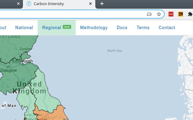 Carbon Intensity van de Chrome-webwinkel om te worden uitgevoerd met OffiDocs Chromium online