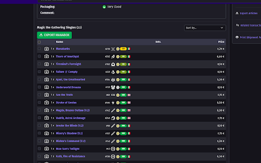CardMarket Plus  from Chrome web store to be run with OffiDocs Chromium online