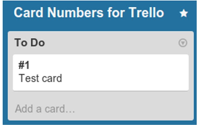 Chrome വെബ് സ്റ്റോറിൽ നിന്നുള്ള Trello-യ്‌ക്കുള്ള കാർഡ് നമ്പറുകൾ OffiDocs Chromium ഓൺലൈനിൽ പ്രവർത്തിക്കും