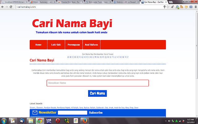 Cari Nama Bayi CariNamaBayi.com  from Chrome web store to be run with OffiDocs Chromium online