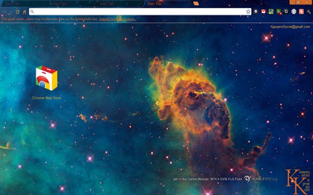 Carina Nebula Jet Theme de Chrome web store se ejecutará con OffiDocs Chromium en línea