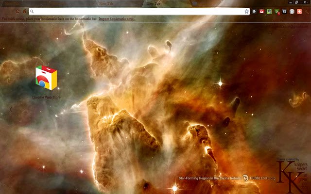 Carina Nebula Theme מחנות האינטרנט של Chrome להפעלה עם OffiDocs Chromium באינטרנט