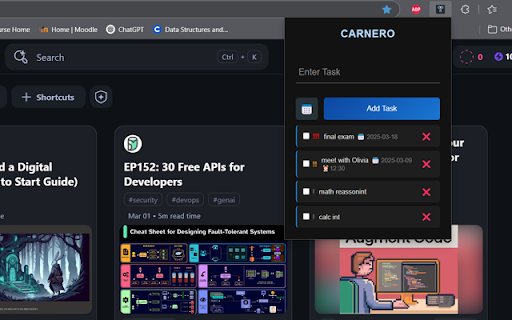 Carnero  from Chrome web store to be run with OffiDocs Chromium online