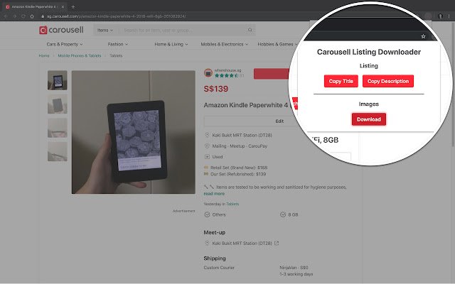 Carousell Listing Stripper  from Chrome web store to be run with OffiDocs Chromium online