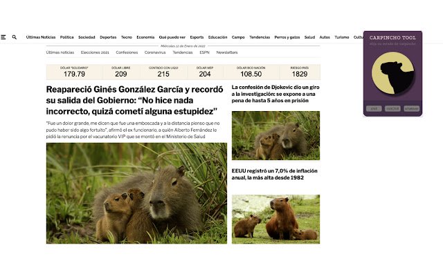 carpincho din magazinul web Chrome va fi rulat cu OffiDocs Chromium online