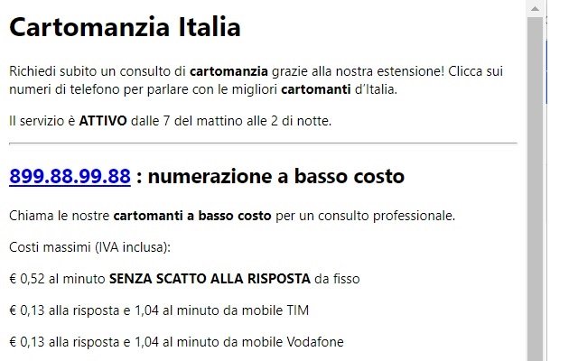 Cartomanzia Italia de la boutique en ligne Chrome sera exécutée avec OffiDocs Chromium en ligne