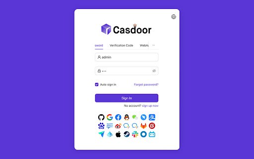 Casdoor Browser Plugin  from Chrome web store to be run with OffiDocs Chromium online