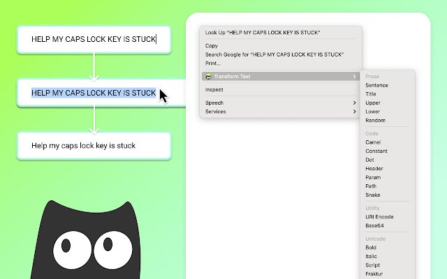 Case Cat  from Chrome web store to be run with OffiDocs Chromium online