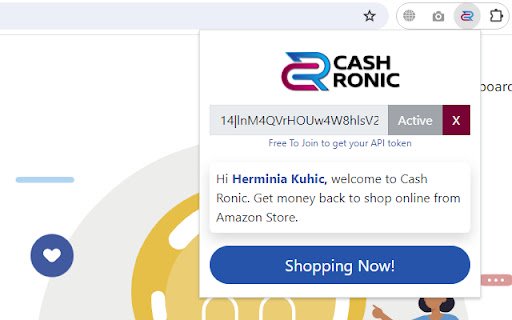 CashRonic Get cash back!  from Chrome web store to be run with OffiDocs Chromium online