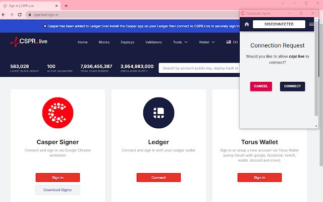 Casper Signer  from Chrome web store to be run with OffiDocs Chromium online
