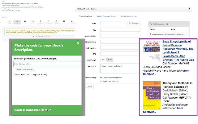 Catalystify Libguides Books ຈາກຮ້ານເວັບ Chrome ເພື່ອດໍາເນີນການກັບ OffiDocs Chromium ອອນໄລນ໌