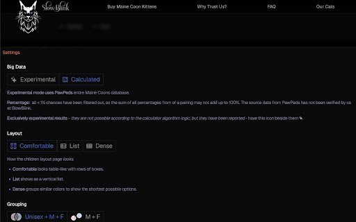 Cat Color Calculator  from Chrome web store to be run with OffiDocs Chromium online