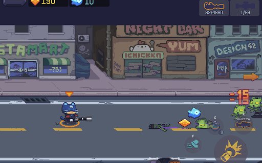 Cat Gunner Super Zombie Shoot Game  from Chrome web store to be run with OffiDocs Chromium online