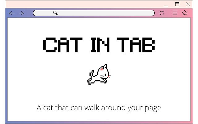 Cat In Tab จาก Chrome เว็บสโตร์ที่จะทำงานร่วมกับ OffiDocs Chromium ออนไลน์