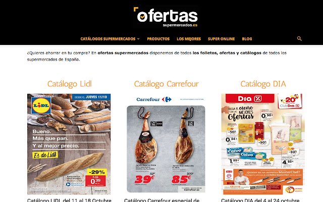 Catálogos de Supermercados de Chrome web store para ser ejecutado con OffiDocs Chromium online
