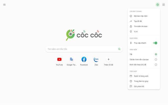 Cốc Cốc ابحث من متجر Chrome الإلكتروني ليتم تشغيله باستخدام OffiDocs Chromium عبر الإنترنت