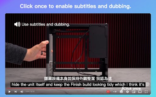 CCDub YouTube Subtitle Translation and English Dubbing  from Chrome web store to be run with OffiDocs Chromium online