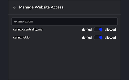 CENNZnet extension  from Chrome web store to be run with OffiDocs Chromium online