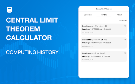 Central Limit Theorem Calculator  from Chrome web store to be run with OffiDocs Chromium online Central Limit Theorem Calculator  from Chrome web store to be run with OffiDocs Chromium online