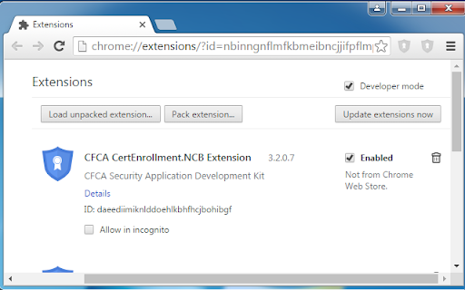 CFCA CertEnrollment.NCB Extension  from Chrome web store to be run with OffiDocs Chromium online