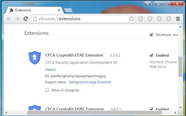 OffiDocs Chromiumオンラインで実行するChrome WebストアのCFCA CryptoKit.CFAE拡張機能