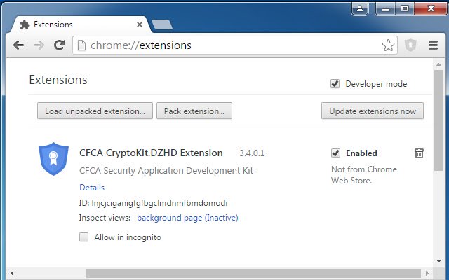 OffiDocs Chromium 온라인에서 실행할 Chrome 웹 스토어의 CFCA CryptoKit.DZHZ 확장