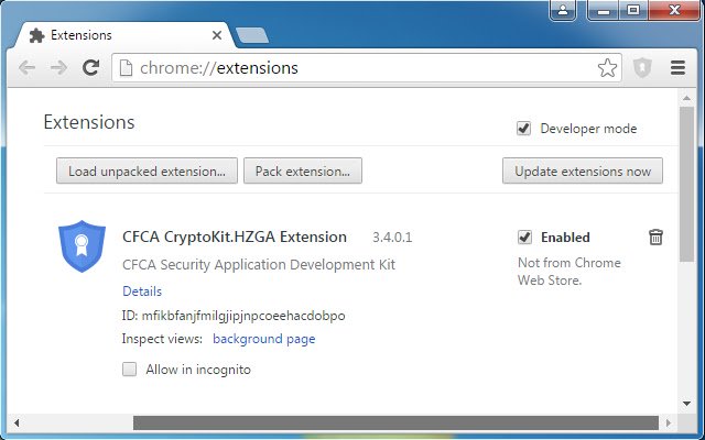 Estensione CFCA CryptoKit.HZGA dal web store di Chrome da eseguire con OffiDocs Chromium online