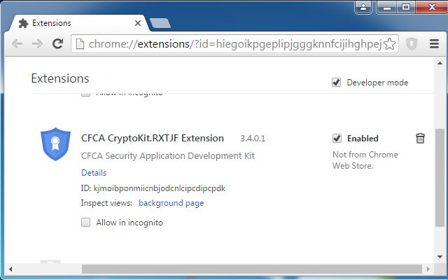 OffiDocs Chromium çevrimiçi ile çalıştırılacak Chrome web mağazasından CFCA CryptoKit.RXTJF Uzantısı