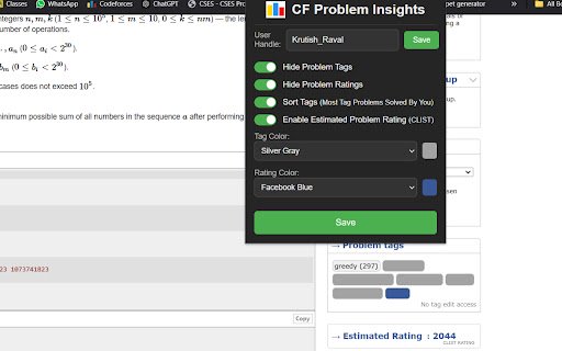 CF Problem Insights  from Chrome web store to be run with OffiDocs Chromium online