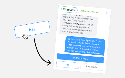 ChadView  from Chrome web store to be run with OffiDocs Chromium online