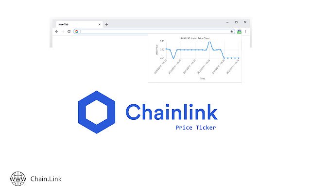 ChainLink (LINK/USD) טיקר מחיר מחנות האינטרנט של Chrome להפעלה עם OffiDocs Chromium מקוון