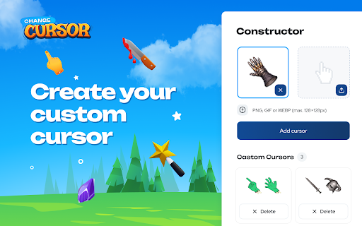 Change Cursor Custom Cursor for Chrome  from Chrome web store to be run with OffiDocs Chromium online