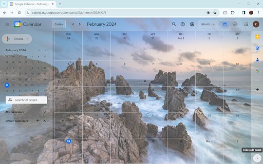 Change Google Calendar Background  from Chrome web store to be run with OffiDocs Chromium online