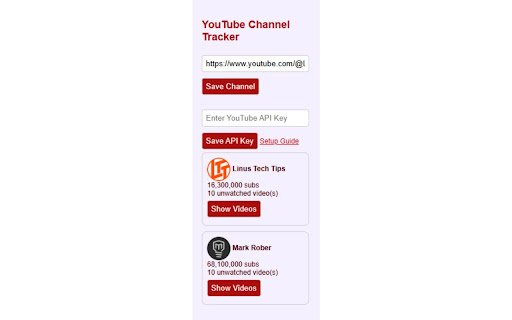 ChannelScout  from Chrome web store to be run with OffiDocs Chromium online