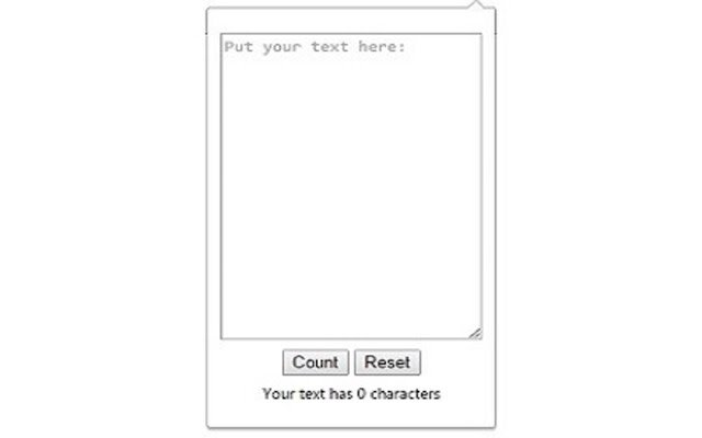 Characters Counter  from Chrome web store to be run with OffiDocs Chromium online