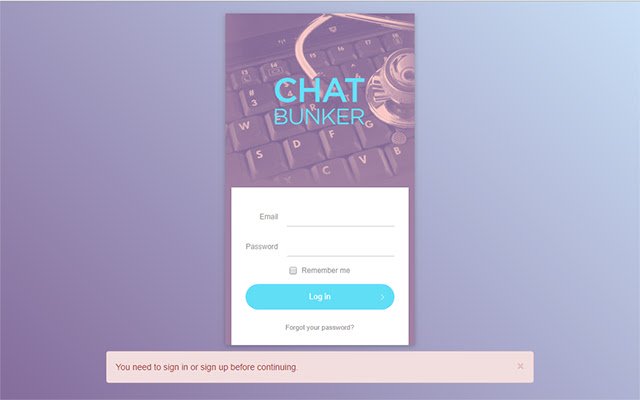 ChatBunker Screenshare จาก Chrome เว็บสโตร์ที่จะรันด้วย OffiDocs Chromium ออนไลน์