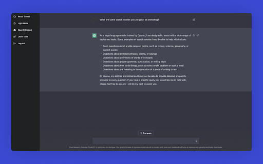 ChatGPT as a New Tab from Chrome web store to be run with OffiDocs Chromium online ChatGPT as a New Tab from Chrome web store to be run with OffiDocs Chromium online