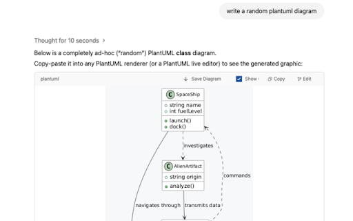 Chat GPT Diagram  from Chrome web store to be run with OffiDocs Chromium online