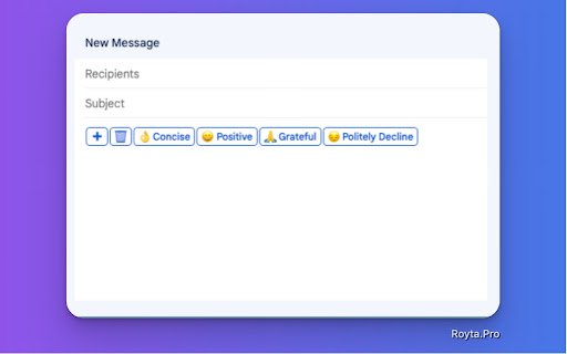 ChatGPT for Gmail by Royta.Pro  from Chrome web store to be run with OffiDocs Chromium online
