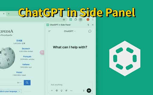 ChatGPT in Side Panel  from Chrome web store to be run with OffiDocs Chromium online