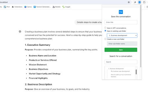 ChatGPT Organizer  from Chrome web store to be run with OffiDocs Chromium online