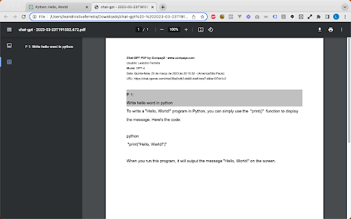 Chat GPT PDF  from Chrome web store to be run with OffiDocs Chromium online