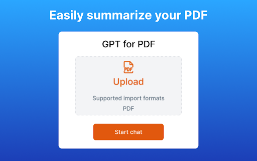 Chatgpt PDF | Ask your pdf  from Chrome web store to be run with OffiDocs Chromium online