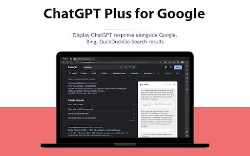 ChatGPT Plus for Google  from Chrome web store to be run with OffiDocs Chromium online