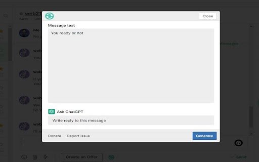 Chat GPT Reply  from Chrome web store to be run with OffiDocs Chromium online