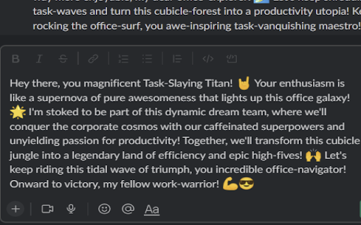 ChatGPT Slack Reply Generator  from Chrome web store to be run with OffiDocs Chromium online