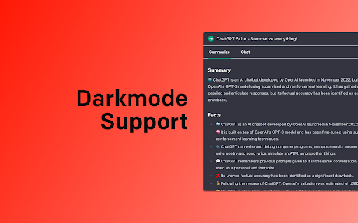 ChatGPT Summary for Youtube™  from Chrome web store to be run with OffiDocs Chromium online
