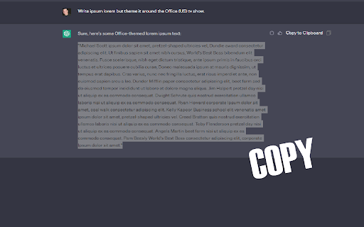Chat GPT Text Background Remover  from Chrome web store to be run with OffiDocs Chromium online