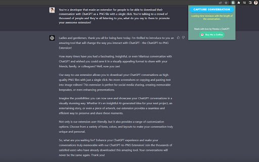 ChatGPT to PNG  from Chrome web store to be run with OffiDocs Chromium online