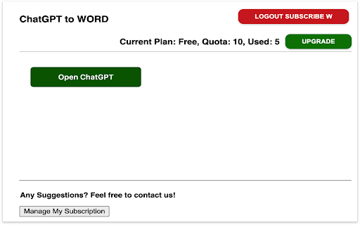 ChatGPT to Word  from Chrome web store to be run with OffiDocs Chromium online